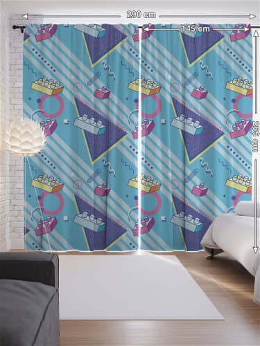 Купить Шторы JoyArty с фотопечатью Густой дым из сатена, 290х265 см по низкой цене