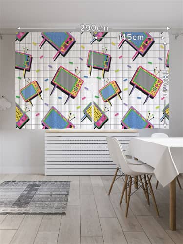 Купить Шторы JoyArty с фотопечатью Абстракция из сатена, 290х180 см по низкой цене
