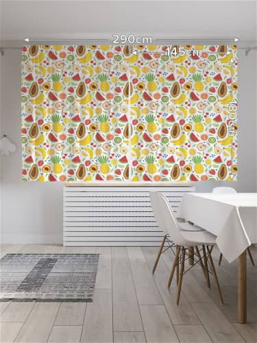 Купить Шторы JoyArty под лён Вкусная питайя , серия Oxford DeLux, 290х180 см по низкой цене