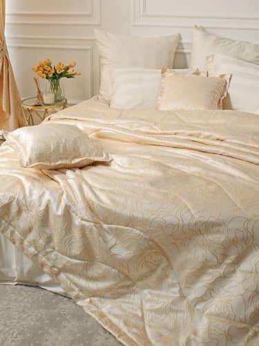 Купить Покрывало La Prima с наволочками Селеста Медовый по низкой цене