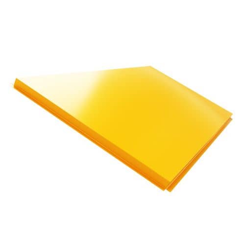 Купить Фасадная кассета Standard прямая 1170х545 мм RAL1003 (сигнальный желтый цвет) для наружной отделки дома по низкой цене