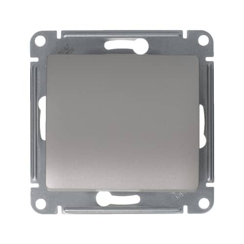 Купить Выключатель одноклавишный Schneider Electric Глосса без рамки платина по низкой цене