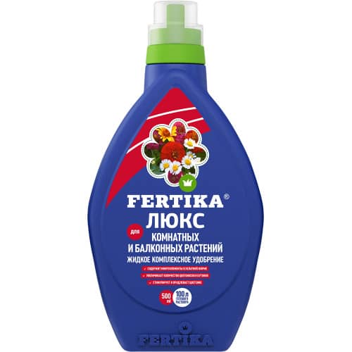Купить Удобрение для комнатных и балконных растений Fertika Люкс 500 мл по низкой цене