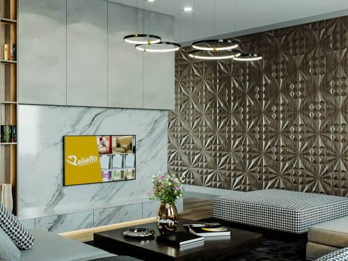3D панель стеновая Relieffo Crystall (Сосна) Д037С 600х600х30 мм