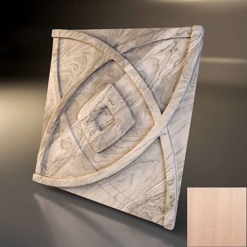 3D панель стеновая Relieffo Radius (Бук) Д035Б 600х600х30 мм