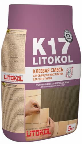 Купить Клей Litoкol K17 для керамической плитки и мрамора 5 кг по низкой цене
