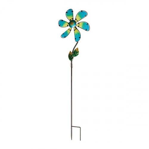 Купить Штекер-флюгер Gardman Glass Flower садовый зеленый по низкой цене