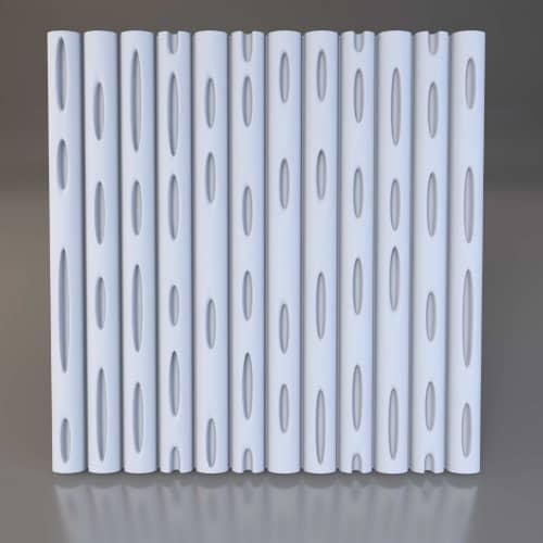 3D панель стеновая Relieffo Bamboo 040 из пенополиуретана 600x600x30 мм
