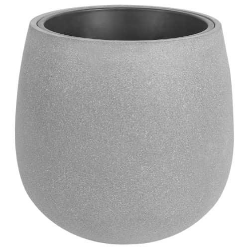 Купить Кашпо Nobilis Marco Round с техническим горшком Rough Grey, 50 см по низкой цене