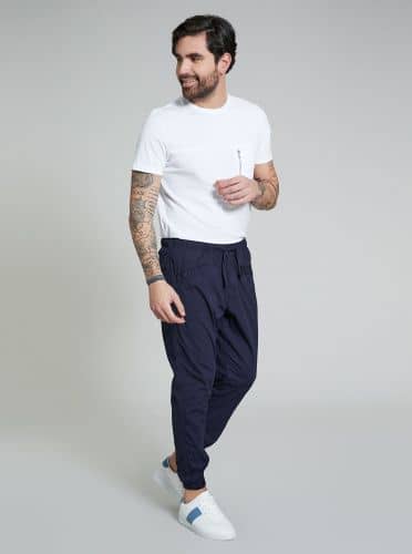 Купить Штаны Piazza Italia Loose Fit синие по низкой цене