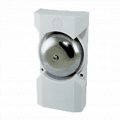 Купить Звонок проводной, б/кнопки, 230В (клеммная колодка), э/механический, 1 тон, стал. кругл. чашка, белый, IP30 по низкой цене