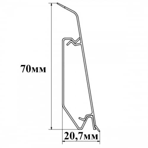 Деревянный, металлический, пластиковый напольный плинтус.