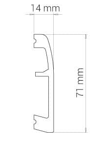 Деревянный, металлический, пластиковый напольный плинтус.