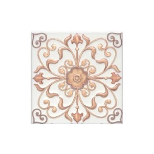 Купить Плитка настенная Суррей декорированная бежевая 20х20 см по низкой цене
