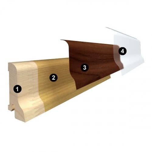 Деревянный, металлический, пластиковый напольный плинтус.