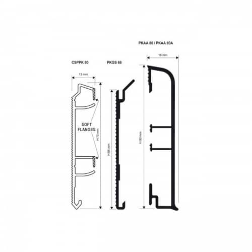 Деревянный, металлический, пластиковый напольный плинтус.