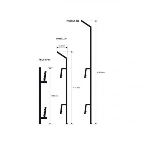 Деревянный, металлический, пластиковый напольный плинтус.