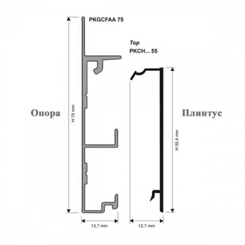 Деревянный, металлический, пластиковый напольный плинтус.