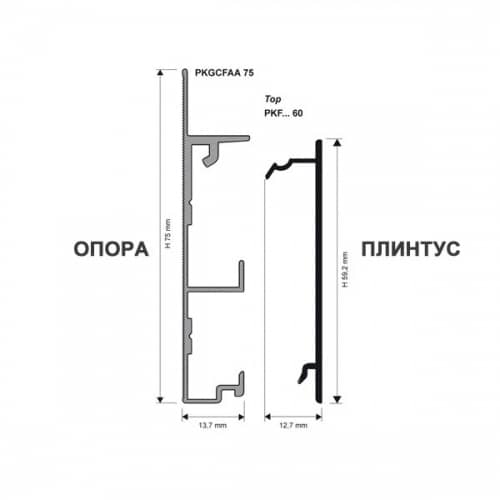 Деревянный, металлический, пластиковый напольный плинтус.