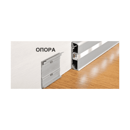 Деревянный, металлический, пластиковый напольный плинтус.