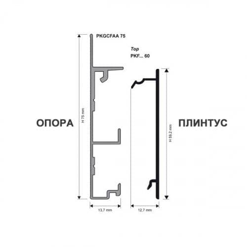 Деревянный, металлический, пластиковый напольный плинтус.