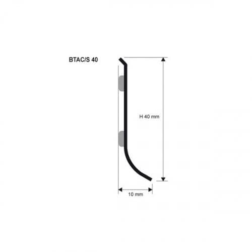 Купить Плинтус Progress Profiles BTAC 40 для столешницы из нержавейки 40 полированный 2 м по низкой цене