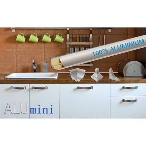 Купить Плинтус Korner LB15 для столешницы алюминиевый с кабель-каналом мягкий край алюминий 20-15-0-А-001 15х15x3000 мм по низкой цене