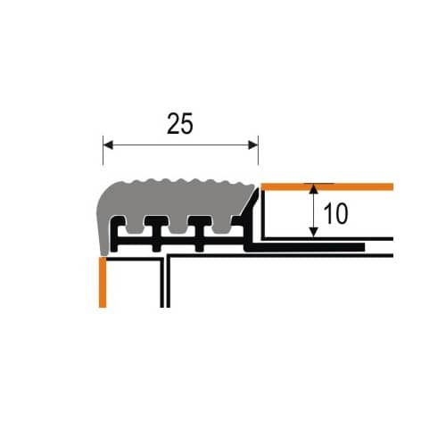 Профиль Черный противоскользящий под плитку гнущийся по низкой цене