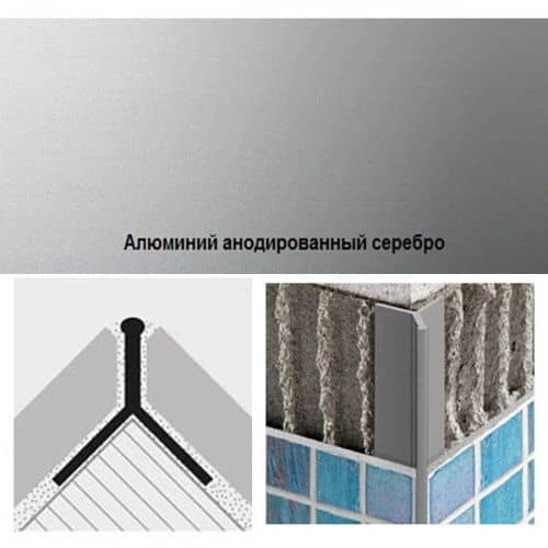 Угол Progress Profiles Prokerlam line PKLLAA внешний для плитки алюминиевый наружный по низкой цене