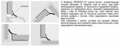 Профиль Progress Profiles Prointer ac PIACS для плитки внутренний нержавейка сатинированная по низкой цене