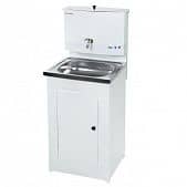 Купить Умывальник Акватекс мойка из нержавеющей стали с тумбой белый по низкой цене