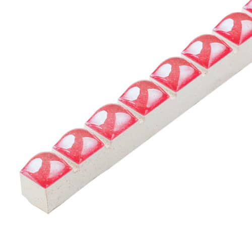 Купить Бордюр настенный Бусинка красный комплект 3 шт 0,7х25 см по низкой цене
