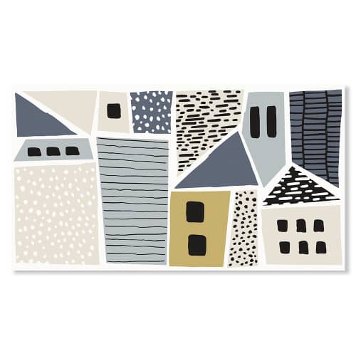 Купить Панно настенное Копенгаген домики 45х50 см по низкой цене