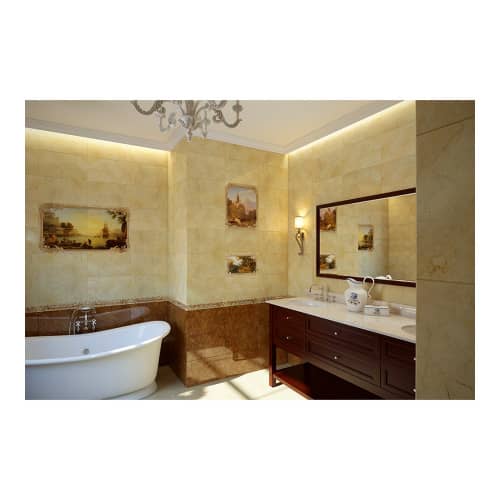 Купить Панно настенное Роттердам бежевое 01 4 плитки 60х100 см по низкой цене