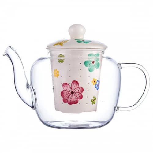 Купить Чайник Welen стеклянный, жаропрочный, с керамическим фильтром, 0,8 л по низкой цене
