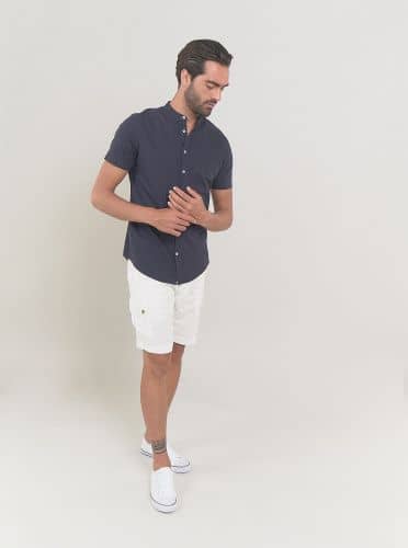 Купить Рубашка Piazza Italia modello coreano mezza manica чёрная по низкой цене