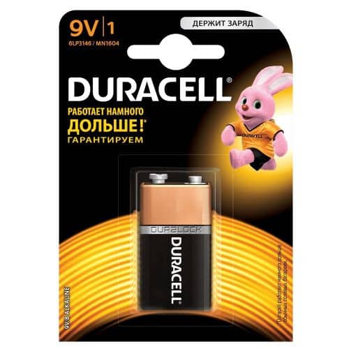 Купить Элемент питания Duracell 6LR61-1BL /6LF22-1BL щелочная по низкой цене