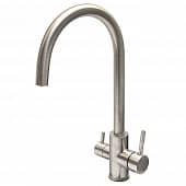 Купить Смеситель для кухни FLUMEN STAHL с подключением фильтра по низкой цене