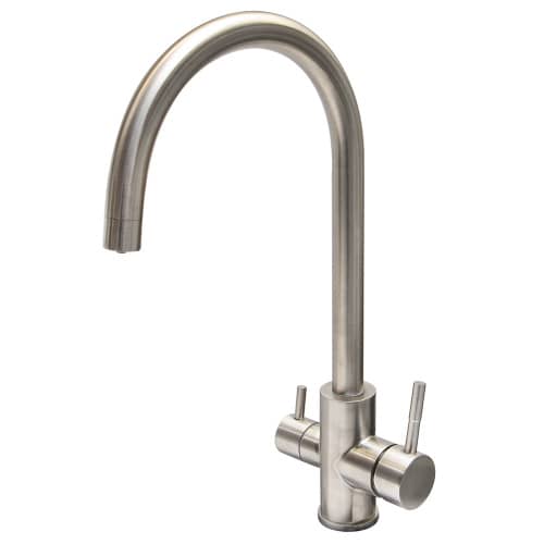 Купить Смеситель для кухни FLUMEN STAHL с подключением фильтра по низкой цене