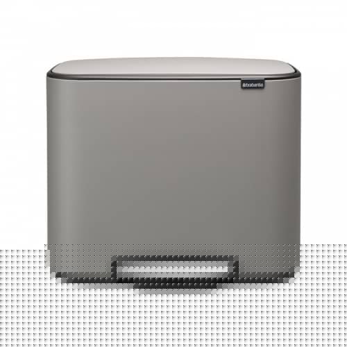 Купить Бак Brabantia Pedal Bin Bo мусорный, минерально-серый, 11+23 л по низкой цене