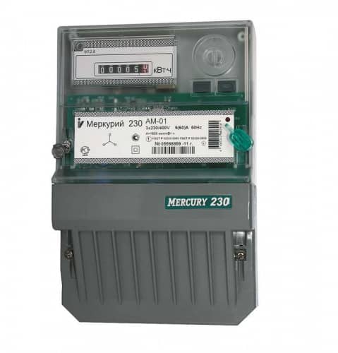 Купить Счетчик "Меркурий" 230 AM-01 3ф 5-60А 1 класс точн. 1 тариф. имп. вых. мех. винт Инкотекс 32428 по низкой цене