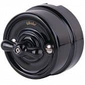 Купить Переключатель Werkel Retro WL18-01-03 одноклавишный черный по низкой цене