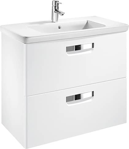 Купить Тумба Roca The Gap подвесная белая, без пенала, зеркала и раковины ZRU9302879 по низкой цене