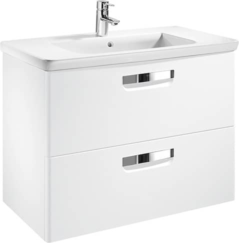 Купить Тумба Roca The Gap подвесная белая, без пенала, зеркала и раковины ZRU9302878 по низкой цене