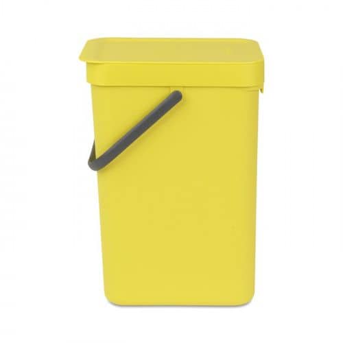 Купить Ведро Brabantia Sort & Go мусорное, встраиваемое, желтое, 12 л по низкой цене