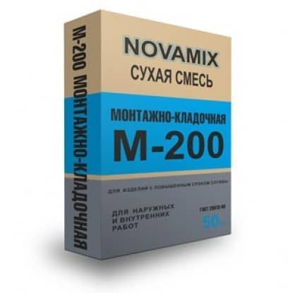 смесь novamix м-200 монтажно-кладочная 50 кг Купить Смесь Novamix М-200 монтажно-кладочная 50 кг по низкой цене