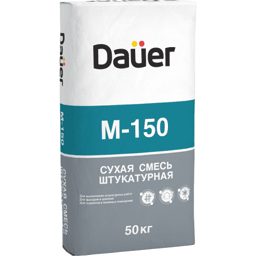 Купить Смесь Dauer М-150 сухая штукатурная 50 кг по низкой цене