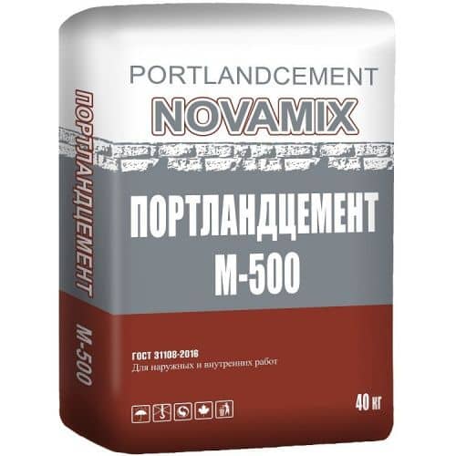 Купить Портландцемент Novamix М-500 40 кг по низкой цене