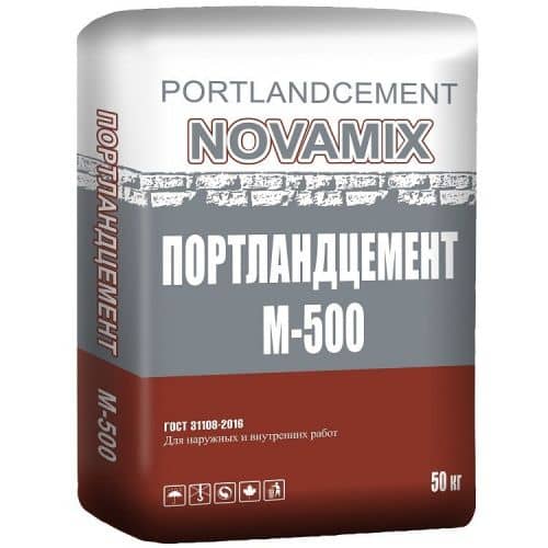 Купить Портландцемент Novamix М-500 50 кг по низкой цене