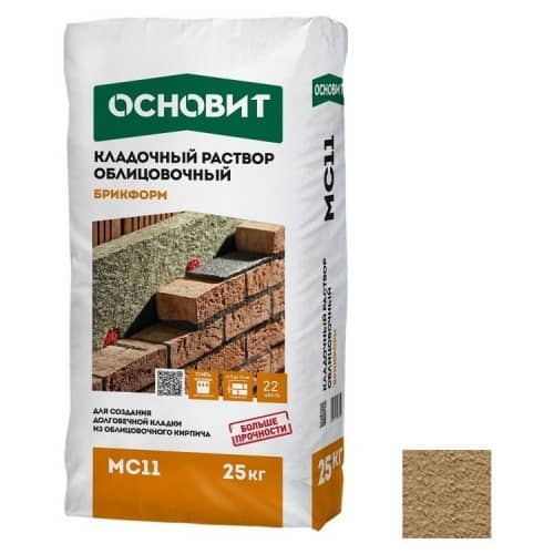 Купить Раствор Основит Брикформ МС11 кладочный кремовый 25 кг по низкой цене